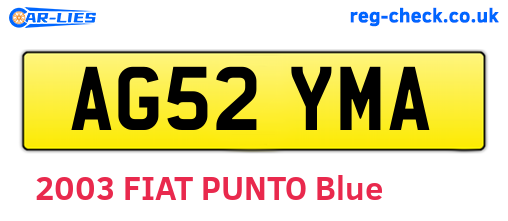 AG52YMA are the vehicle registration plates.