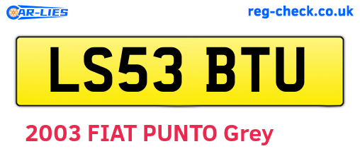 LS53BTU are the vehicle registration plates.