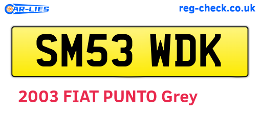 SM53WDK are the vehicle registration plates.