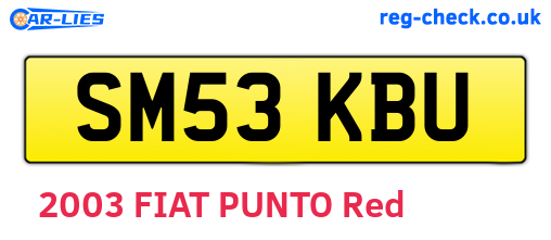 SM53KBU are the vehicle registration plates.