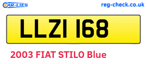 LLZ1168 are the vehicle registration plates.
