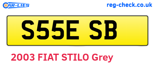 S55ESB are the vehicle registration plates.