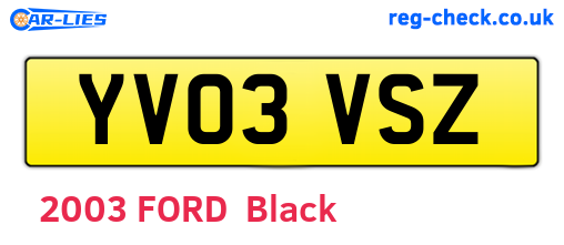 YV03VSZ are the vehicle registration plates.