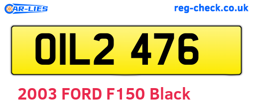 OIL2476 are the vehicle registration plates.