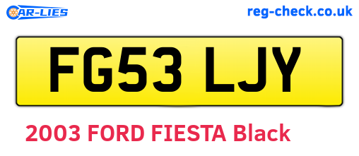 FG53LJY are the vehicle registration plates.