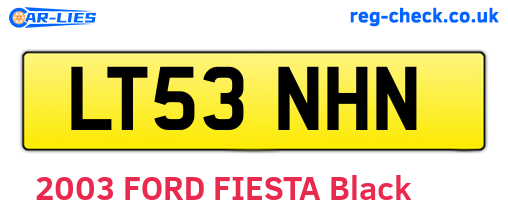 LT53NHN are the vehicle registration plates.