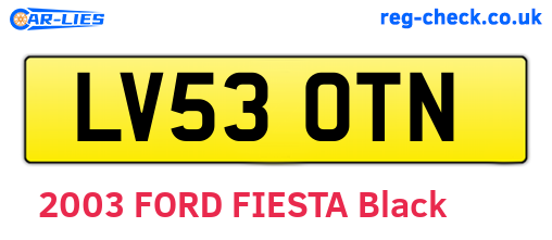 LV53OTN are the vehicle registration plates.