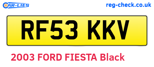 RF53KKV are the vehicle registration plates.
