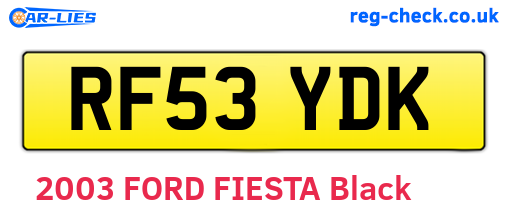 RF53YDK are the vehicle registration plates.