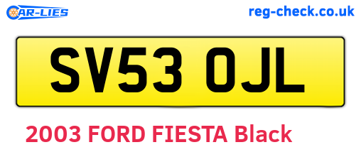 SV53OJL are the vehicle registration plates.