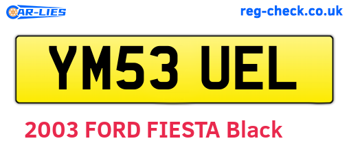 YM53UEL are the vehicle registration plates.