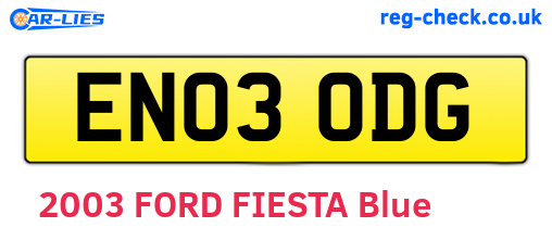 EN03ODG are the vehicle registration plates.