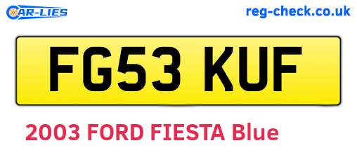 FG53KUF are the vehicle registration plates.