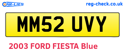 MM52UVY are the vehicle registration plates.