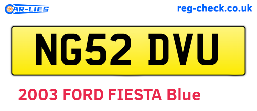 NG52DVU are the vehicle registration plates.