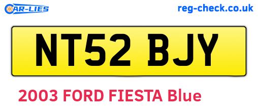 NT52BJY are the vehicle registration plates.