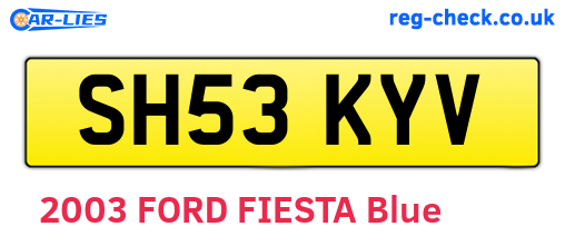 SH53KYV are the vehicle registration plates.