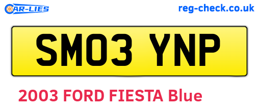 SM03YNP are the vehicle registration plates.
