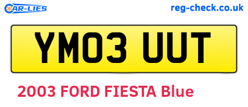 YM03UUT are the vehicle registration plates.