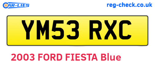 YM53RXC are the vehicle registration plates.