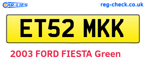 ET52MKK are the vehicle registration plates.
