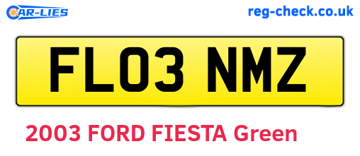 FL03NMZ are the vehicle registration plates.