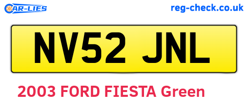 NV52JNL are the vehicle registration plates.