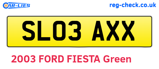 SL03AXX are the vehicle registration plates.