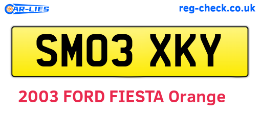 SM03XKY are the vehicle registration plates.