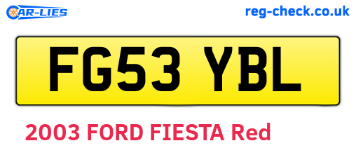 FG53YBL are the vehicle registration plates.