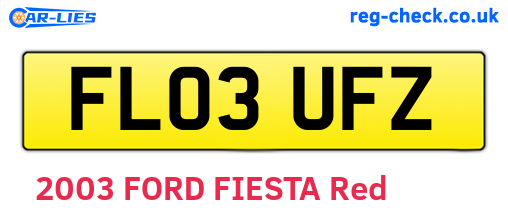 FL03UFZ are the vehicle registration plates.