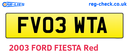 FV03WTA are the vehicle registration plates.