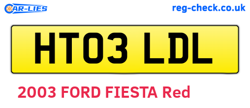 HT03LDL are the vehicle registration plates.