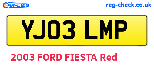 YJ03LMP are the vehicle registration plates.