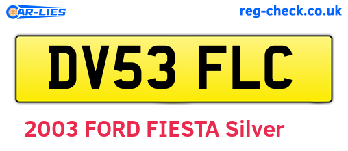 DV53FLC are the vehicle registration plates.