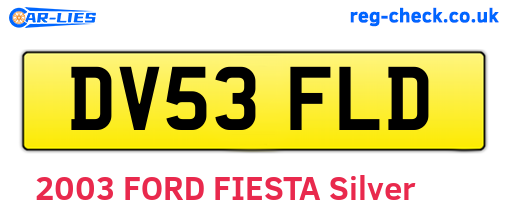 DV53FLD are the vehicle registration plates.