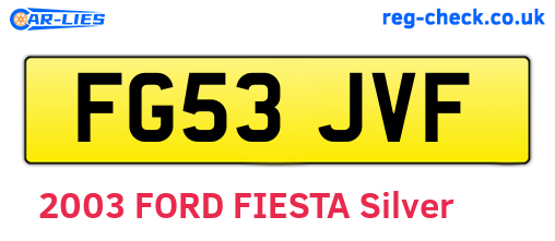 FG53JVF are the vehicle registration plates.