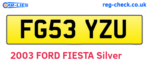 FG53YZU are the vehicle registration plates.