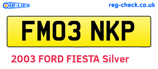 FM03NKP are the vehicle registration plates.