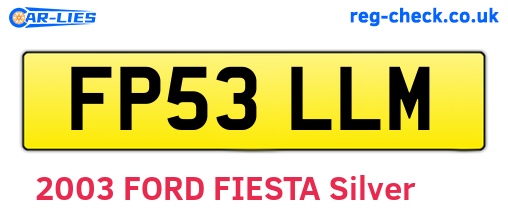 FP53LLM are the vehicle registration plates.
