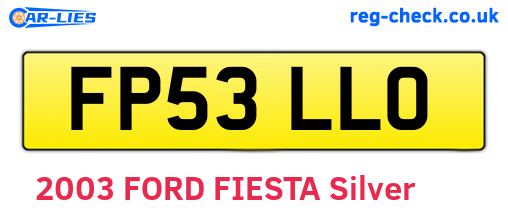 FP53LLO are the vehicle registration plates.