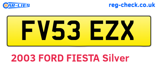 FV53EZX are the vehicle registration plates.