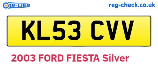 KL53CVV are the vehicle registration plates.