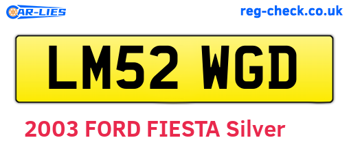 LM52WGD are the vehicle registration plates.