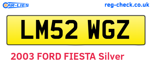 LM52WGZ are the vehicle registration plates.
