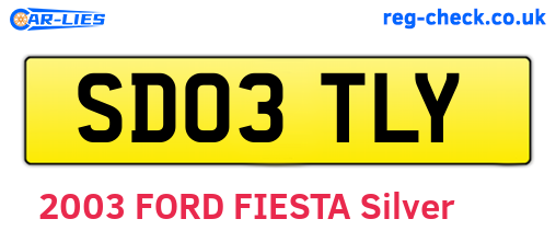 SD03TLY are the vehicle registration plates.