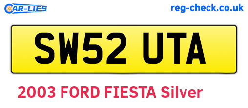 SW52UTA are the vehicle registration plates.