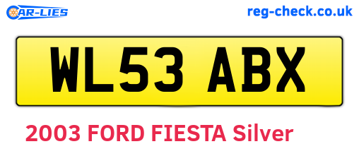 WL53ABX are the vehicle registration plates.