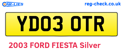 YD03OTR are the vehicle registration plates.