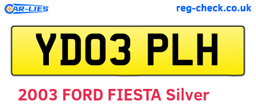 YD03PLH are the vehicle registration plates.